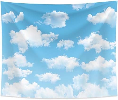 Allenjoy 8x6 метра Винил Фон със Синьо Небе и Бели Облаци за Пролетта на Портретна Фотография Новородени, Снимки на Деца, Пътуване По