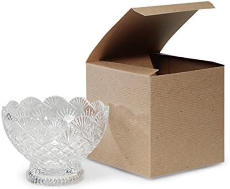 Подаръчни кутии от КАФЯВ ИЗРАБОТВАНЕ 6 x 6 x 6 инча в ивица от рециклирана лак - 1 бр. (1 бр. на 100 опаковки за бр.)