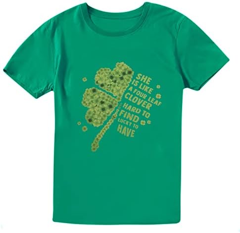 Тениска в Деня на Св. Патрик Дамски Цвете Ежедневно С Кръгло деколте Свободно намаляване на Празнична Ирландската Hoody