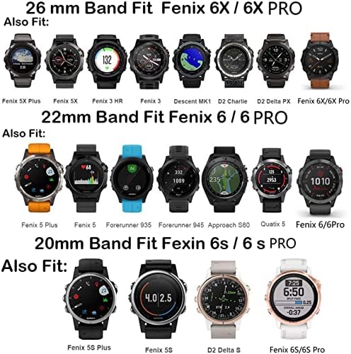 NFRFK 20 ММ Силикон Быстроразъемный Каишка За часовник Garmin Fenix 7S-6S Pro Watch Easyfit Каишка На Китката, За часа Fenix 5S 5S Plus