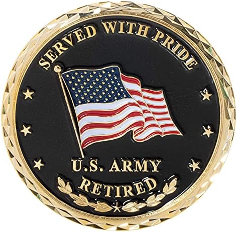 Пенсиониран войник, Съединените Щати армия Служи с монета Pride Challenge и Синя Кадифена Кутия за показване