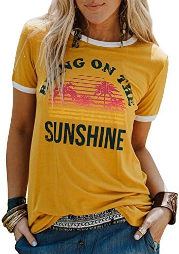Nlife Bring On The Sunshine Графични Тениски с дълъг ръкав, Блузи за жени, Блузи, Пуловери за жени