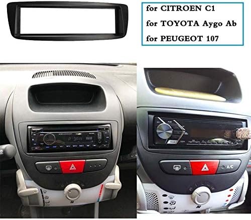 Резервни части XMEIFEI 1 Din Радио Панел за Citroen C1, Toyota Aygo, Peugeot 107 DVD Стерео Панел на арматурното табло, Монтаж на Комплект