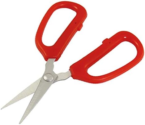 X-DREE Студентски Paper Crafting Инструмент за производството на Ножици с Червена Пластмасова дръжка 4,8 (Herramienta para tijeras против