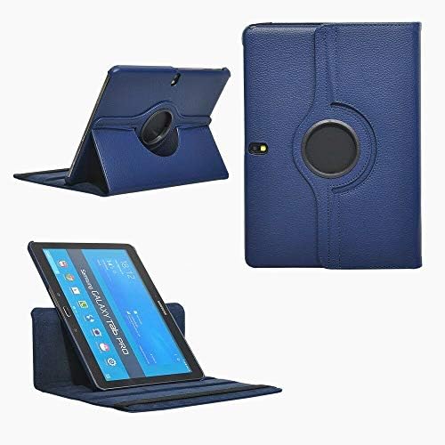 PT Premium Folio Въртящ се Кожен smart-калъф с Многоугольной стойка За Samsung Galaxy Tab Pro Tablet 10.1 SM-T520/T525 (Тъмно синьо)