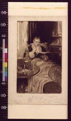 Исторически находки Снимка: Красива Жена, Елизабет Шиппен Грийн Елиът, 1909 година, Човек Чете, Легло, Прозорец
