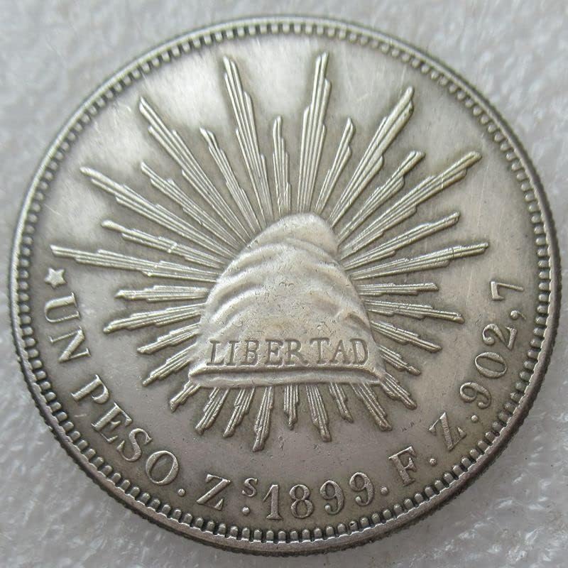Мексикански Сребърен долар 1 песо Година на производство (1899-1909) Чуждестранна Копие от Посребрена Възпоменателни монети