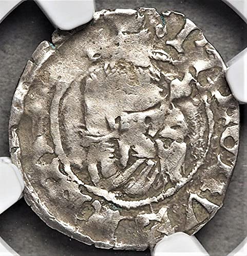1483-1498 година. крумовград, Средновековна Франция Рицарски Кръст на Кръстоносците Стара Френска монета на Средновековието Hardi AU-50