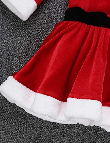 TiaoBug/Костюм на г-жа Коледа За Момичета, Облечи Дядо Коледа за Коледно Парти, Облекло За Фигурата Каране На Кънки, Балетное Танцово
