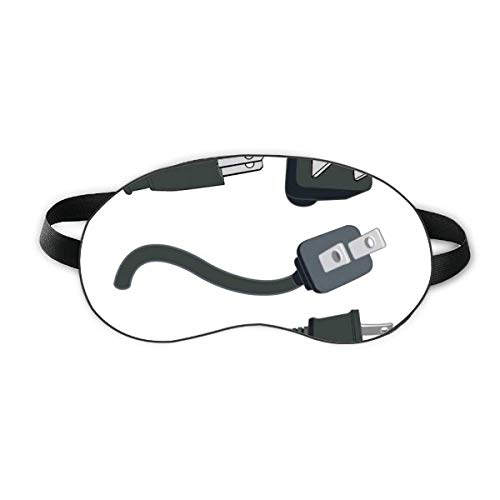 Черно Включете Зарядно кабел С Шарени Sleep Eye Shield Мека Нощна Превръзка На Очите, Сянка на Кутията