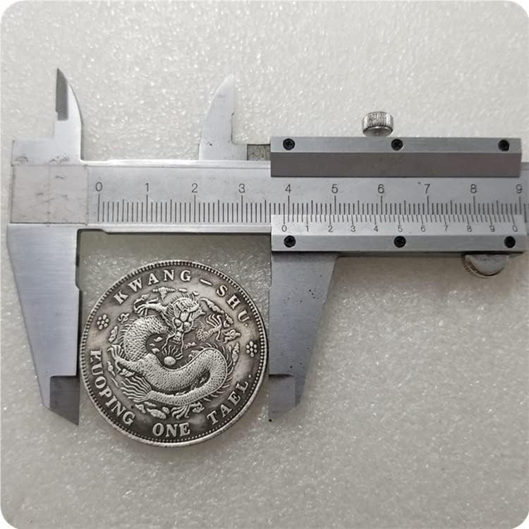 AVCITY Старинни Занаяти Удебелена Сребърна Монета Guangxu Yuanbao Wushen на Едро 0173