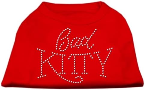 Аксесоари за кучета Тениска Bad Kitty Rhinestud Червена Xs (8)